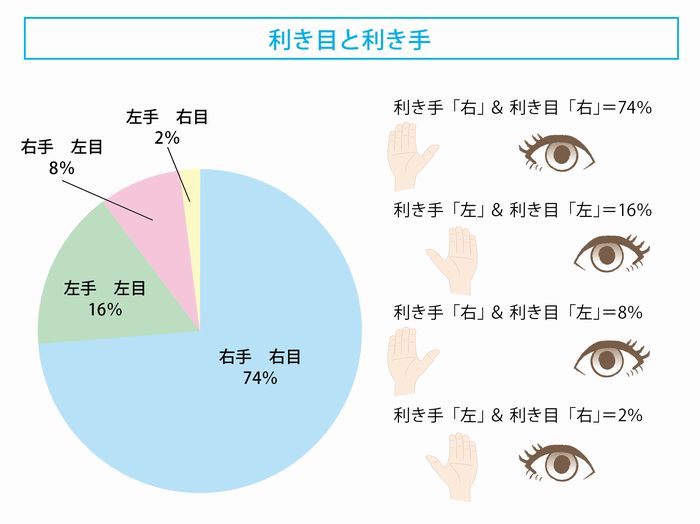 手や足のように目にも 利き目 があることご存知ですか 遠近両用メガネ 老眼情報サイト えんきんドットコム